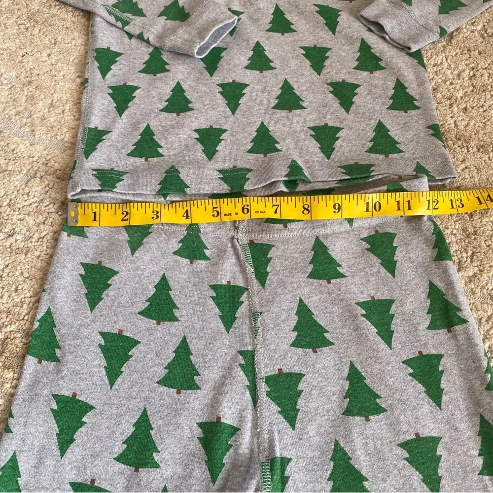 Hanna Andersson Long John Pajama Set Pine Trees Print Long Sleeve Organic Cotton